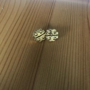 Gold Tory Burch stud earrings
